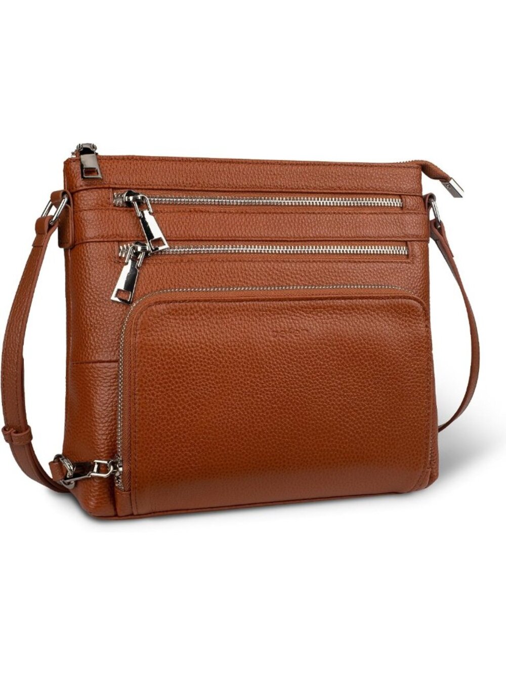Stylish Genuine Leather Crossbody Bag for Women, Anti-Theft RFID Wallet Purse